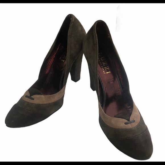 Luzzi Made In Italy Suede Pumps Sz 39 US Sz 8 - Picture 1 of 8